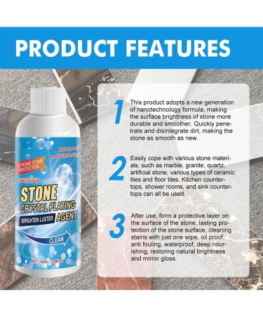 Stone Stain Remover Cleaner Kitchen Marble Oil Stain Cleaner Marble Stain Remover Marble Nano Crystal-Plating Agent Marble Water Stain Remover For Marble Quartz Tile Granite (1PCS) - Buy Online on SooperMarket.com