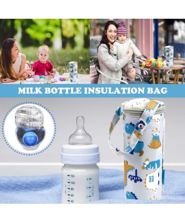 LNQ LUNIQI Insulated Baby Bottle Bag - Portable Travel Feeding Bag for Newborn Toddler - Thermal Insulation - Grey - Buy Online on SooperMarket.com