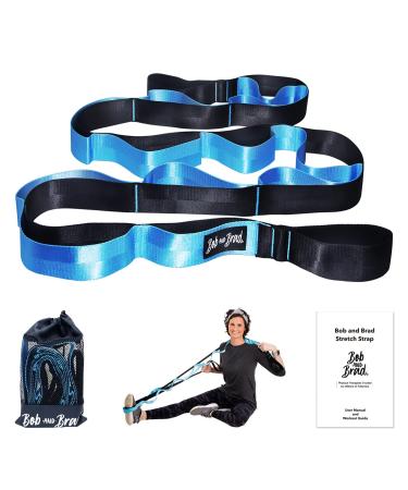 BOB AND BRAD Stretch Strap, 12 Loop Yoga Stretch Strap, Non-elastic Stretch Strap for Stretching, Physical Therapy, Pilates, Dance, Gymnastics, and Athletic Trainers with Carry Bag