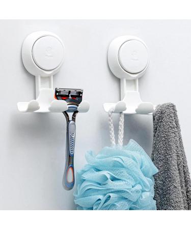 Kasmole Razor Holder | Self-Adhesive Shower Hook for Luffa Towels Hats & Coats - Reusable Wall Hooks for Organized Bath & Shower Space - Buy Online on SooperMarket.com