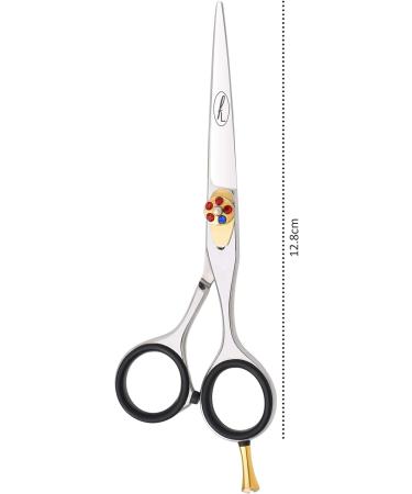 Professional Hairdressing Scissors with Hook Gemstone Dial & Razor Edge Steel - Salon Quality Anti-Rust Barber Scissors for Cutting Hair - 5 inch - Buy Online on SooperMarket.com