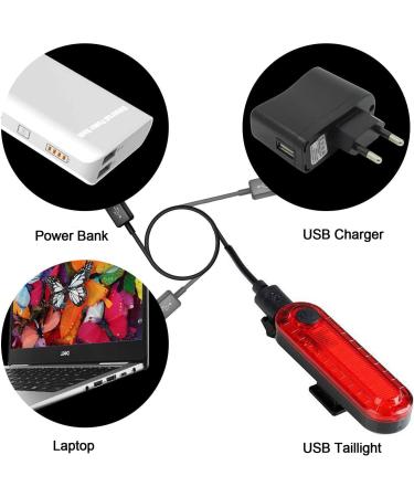 USB Rechargeable Bright Bike Tail Lights - 4 Light Modes - Easy Install - 2 Pack - Buy Online on SooperMarket.com