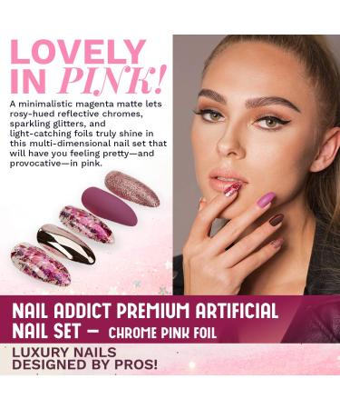 Ardell Nail Addict Chrome Pink Foil - 0.07 oz (2 g) | Premium Nail Art - Buy Online on SooperMarket.com