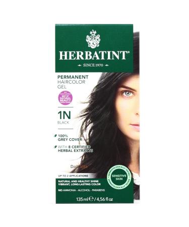 Herbatint Permanent Haircolor Gel 1N Black 4.56 fl oz (135 ml)