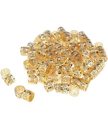 B Blesiya Lots 100 Pieces Hair Clip Rings Decorations Braid Hair Loops Headband Accessories Braiding Metal Cuffs Gold 10x8 mm 1 count (Pack of 100) Gold - Buy Online on SooperMarket.com