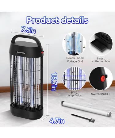 Buy MJUM Double-Sided Insect Destroyer | 16W Electric Mosquito Trap 1800V Non-Toxic Fly Trap for Indoor & Garden Use - Buy Online on SooperMarket.com