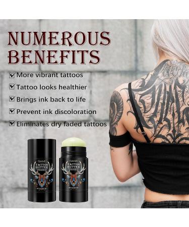 Tattoo Balm 2.6 oz - Aftercare Cream & Color Enhancing Butter Stick for New and Older Tattoos Daily Moisturizing Lotion - Buy Online on SooperMarket.com