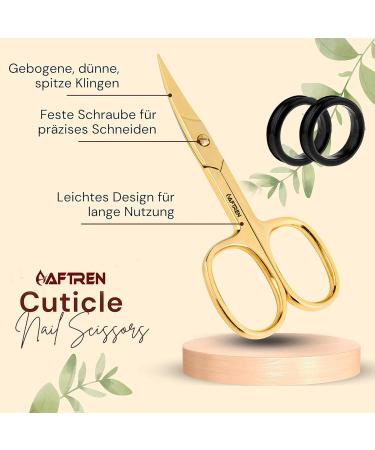 Golden Premium Nail Scissors Professional Curved Cuticle Scissors Manicure Scissors J2 Stainless Steel for Women Men Toenail Shears 4 Inch - Buy Online on SooperMarket.com
