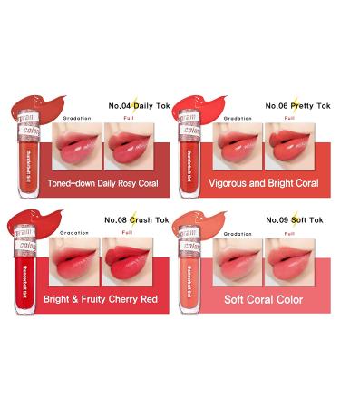 COLORGRAM Thunderbolt Tint Lacquer - 09 Soft Tok | Moisturizing High Pigment Lip Stain with Argan Oil - Long-Lasting & Weightless Formula - 0.2 fl.oz - Buy Online on SooperMarket.com