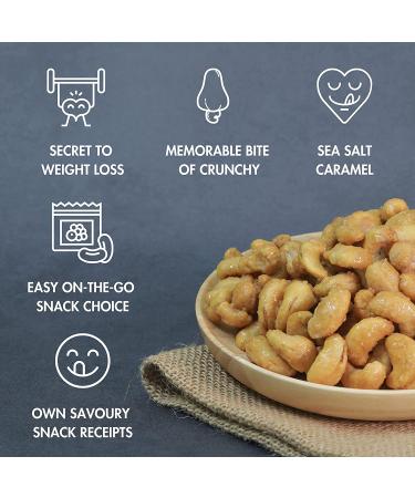 LAFOOCO Sea Salt Caramel Cashews 14.1 oz - Premium Roasted Cashews | Resealable Jar | Nutrient-Rich Protein Snack | Perfect Gift for Celebrations, Holidays, Birthdays - Buy Online on SooperMarket.com