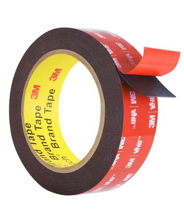 Double Sided  Heavy Duty  Waterproof Mounting Foam Tape  16.4ft Length  0.94in Width  Strong Adhesive Tape for Car  Wall  LED Strip Light  Home/Office Decor  Made of 3M VHB Tape 16.4FT (1 Pack)