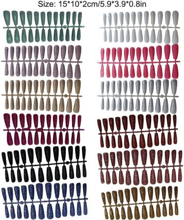 Dajidafu 24 Pieces False Nails Full Cover T-shaped Extra Long Press on Coffin Style Nail Tips DIY Supplies for Home Salon silver - Buy Online on SooperMarket.com