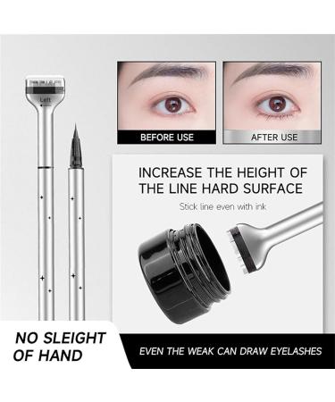 Lower Lash Stamp - Waterproof Eyelash Stamp Kit 2-in-1 Waterproof Sweatproof Eyeliner Quick Eye Makeup Tool Liquid Eye Liner Stamp Eyeliner Pencil for Bottom Lashes(Mix set) - Buy Online on SooperMarket.com