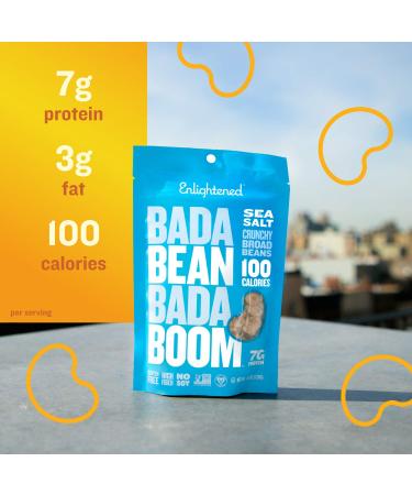 Bada Bean Bada Boom - Vegan Crunchy Roasted Broad Bean Snacks, Garlic & Onion, Gluten Free, 100 Calories, 4.5 oz (Pack of 12) - Buy Online on SooperMarket.com