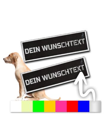2 pieces P24S K9 dog harness velcro stickers for small and medium dogs with name Small White Small White