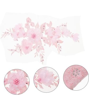 Operitacx 10 Pcs Flower Lace Embroidered Sequins Patches 3d Flower Accessories The Flowers Pink Polyester Yarn - Buy Online on SooperMarket.com