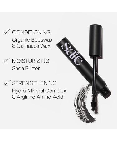 Saie Mascara 101 - Lengthening & Volumizing Black Mascara - Strengthening Formula (0.31 oz) - Buy Online on SooperMarket.com