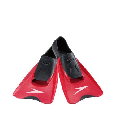 Speedo Unisex-Adult Swim Training Fin Switchblade L - Men's Shoe size 9-10 | Women's Shoe size 11-12 Black/Red Standard Packaging