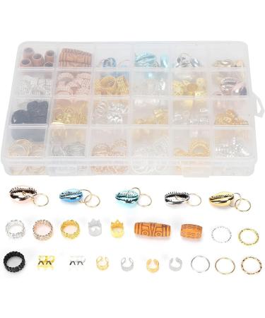 Metal Hair Braid Rings Cute Shell Pendants Decoration for Stylish Hairstyles Fashionable Dreadlock Hair Coils Accessories with Exquisite Patterns Suitable for Home Professional Salon - Buy Online on SooperMarket.com