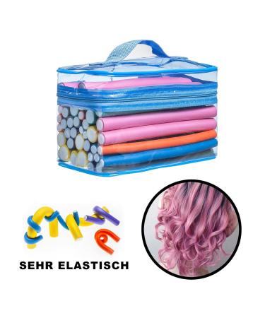 Premium Papilotten Lockenrifler - 42 Multi-Colored Flexi Rods for Gentle Natural Curls Overnight | Ideal for Large & Small Curls - Buy Online on SooperMarket.com