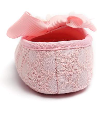 Cute Baby Girl Flower Shoes + Headband Set | Non-Slip Soft Toddler Shoes for Special Occasions | Christening and Wedding Party Shoes | 6-12 Months | Color Pink - Buy Online on SooperMarket.com