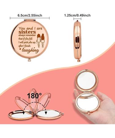 Sister Gifts: Funny Friend Makeup Mirror for Birthday, Wedding, Graduation - Compact Mirror for Long Distance Friendship - Buy Online on SooperMarket.com
