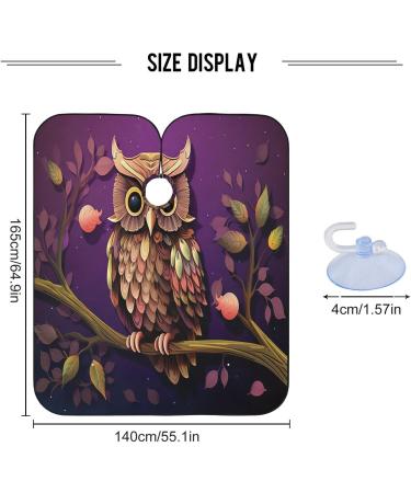 Kigai Cute Owls Barber Cape - Professional Waterproof Hair Cutting Cape for Men & Women with Adjustable Snap Closure - Buy Online on SooperMarket.com