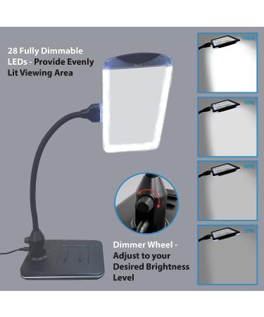 MagniPros 4X Magnifying Glass with Bright LEDs and Stand  Flexible Gooseneck Magnifying Desk Lamp w/USB Fast Charge & Tablet Stands for Reading Fine Print  Painting  Sewing  Crafts & Close Work 4X Magnifying Lamp - Buy Online on SooperMarket.com
