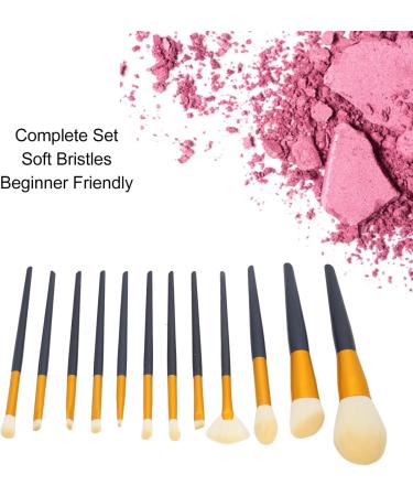 Makeup Brush Set Cosmetic Brush Set with Soft Bristle Dense Bristles with Storage Bag for Home for Makeup Beginners - Buy Online on SooperMarket.com