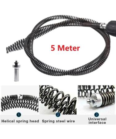 5 Meter Electric Drill Drain Cleaner | Sewer Dredging Tool for Kitchen & Bathroom | High-Quality Spring Sink Cleaner - Buy Online on SooperMarket.com