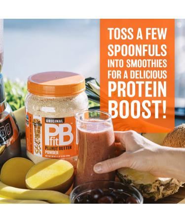 PBfit All-Natural Peanut Butter Powder - 15 oz | Made from Real Roasted Peanuts, Low Fat, High Protein | Natural Ingredients - Buy Online on SooperMarket.com