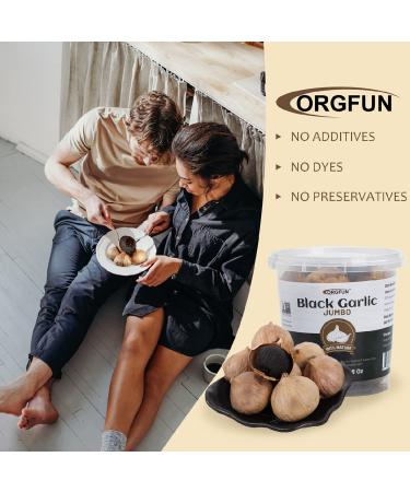 ORGFUN Jumbo Whole Black Garlic  Premium Fermented Black Garlic Cloves  Easy to Peel  Cultivated in the Local Garlic 8 Oz - Buy Online on SooperMarket.com