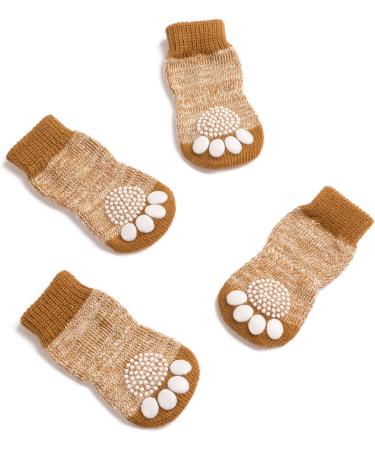 Pet Heroic 8 Sizes Anti-Slip Dog Socks Cat Socks Dog Cat Paw Protector With Rubber Reinforcement Traction Control for Indoor Wear Fit Extra Small to Extra Large Dogs Cats Yellow mode S - Buy Online on SooperMarket.com