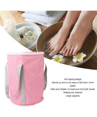 Collapsible Foot Soaking Bath Bag with 5 Layers Thickened Insulation Portable Travel Foot Bath Waterproof Material Sturdy Carrying Handle for Camping Fishing Picnic (Pink) - Buy Online on SooperMarket.com