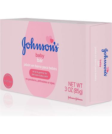 Johnson's Baby Soap Bar 3oz - Gentle Hypoallergenic Formula for Baby Bath and Skin Care - Buy Online on SooperMarket.com