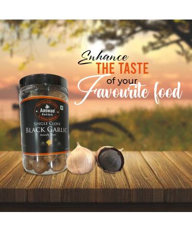 Premium Single Clove Black Garlic 425g / 15oz | Unpeeled Whole Bulbs by Aaswad Impex - Buy Online on SooperMarket.com