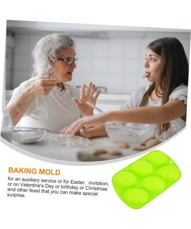 MAGICLULU 1pc Easter Egg Cake Mold Silicone Egg Molds Easter Candle Cake Mould Home DIY Baking Silicone Fondant Silcone Molds Candy Molds Biscuits Mold Muffin 3D Silica Gel Decorations 26.5X16.5CM Green - Buy Online on SooperMarket.com