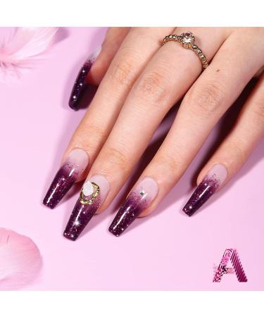 AILLSA Glitter Gel Nail Polish - Reflective Purple 15 ML - Sparkly Gel Soak Off UV/LED - Manicure Salon & Home Use - Gift for Her - Buy Online on SooperMarket.com