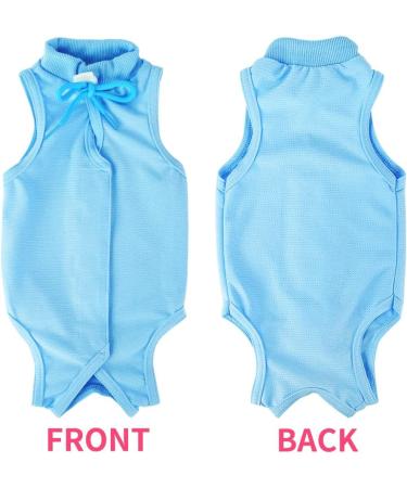Easy Joy Recovery Suit for Cats - Postoperative Litter Clothing for Abdominal Wounds | E-Collar Alternative | Soft Indoor Pet Apparel (M Blue) - Buy Online on SooperMarket.com