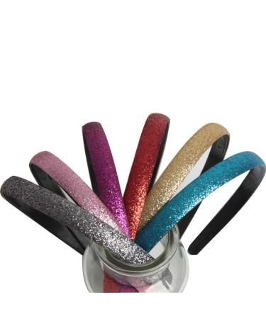 SBYURE 15-Piece Sparkly Plastic Headbands for Women - Colorful Glitter Hair Accessories - Buy Online on SooperMarket.com