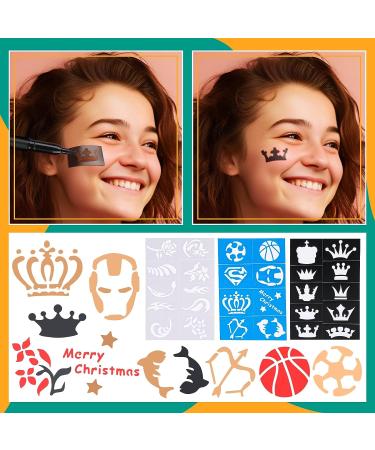 6-PCS Washable Temporary Tattoo Markers for Skin - Skin Safe Tattoo Kit for Teens, Kids & Adults - Body & Face Art Pens with Stencil Papers - Buy Online on SooperMarket.com
