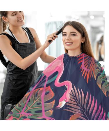 Buy Blueangle Palm Leaf Flamingo Barber Cape | Waterproof Hair Cutting Cape for Home & Salon - 55x65 Inch - Buy Online on SooperMarket.com
