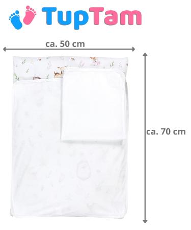 TupTam Baby Changing Mat with 2 Terry Cloth Covers - Clearing/Deer - 70 x 50 cm | International Shipping Available - Buy Online on SooperMarket.com