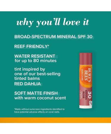 Burt s Bees Tinted Lip Balm SPF 30 100% Natural Origin Mineral Sunscreen Sienna Rose Mother's Day Gift 1 Tube in Blister Box - Buy Online on SooperMarket.com