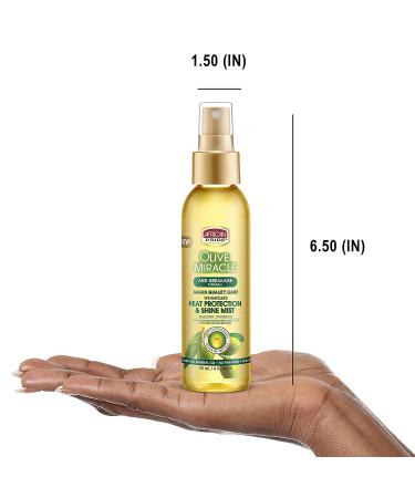 African Pride Olive Miracle Weightless Heat Protection & Hair Shine Mist Fights Humidity & Shields Against Heat Damage Enriched with Olive & Tea Tree Oils 4 oz Single - Buy Online on SooperMarket.com