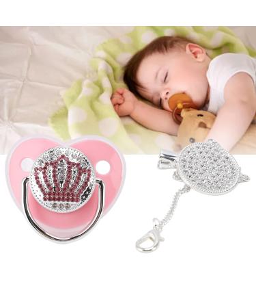 Shop Bling Baby Pacifier - Rhinestone Crown Ultra Soft Silicone BPA Free - Safe Toddler Pacifier Size M (Pink) | Fast International Shipping - Buy Online on SooperMarket.com