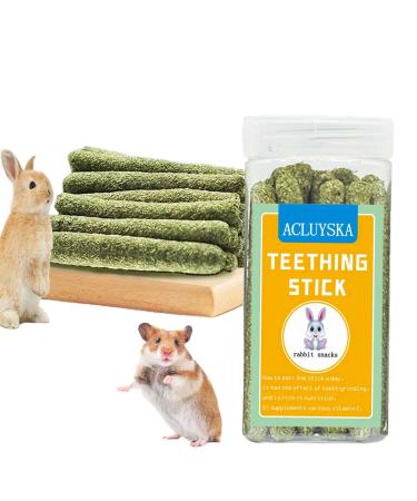 Natural Timothy Hay Sticks 7oz/25PCS&bunny Molar Stick Chew Toys for Rabbits Chinchillas Guinea Pigs Hamsters and Other Small Animals Treats Accessories 25PCS Timothy Sticks