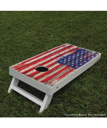 Pixelverse Design Cornhole Board Skin Wrap Decal - USA Flag Vinyl Sticker for Bean Bag Toss Game - Weatherproof Fade Resistant - 24.5x48.5 - Pack of 2 - Buy Online on SooperMarket.com