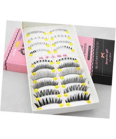 minkissy 10 Pairs Cross Eyelashes Fake Lashes Natural Eyelashes False Eyelash Fake Eyelash Nude Makeup - Buy Online on SooperMarket.com