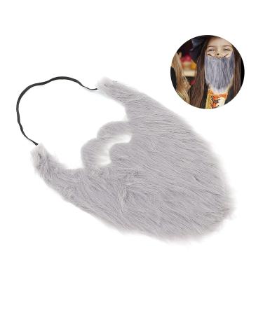 Gray Fake Beard with Elastic Band - Lightweight & Soft Plush for Parties & Festivals | Perfect Trick Prop - Buy Online on SooperMarket.com